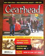 Gearhead® Magazine #15 Hot Rods Kustom Kulture Pin Stripers Punk New York Dolls