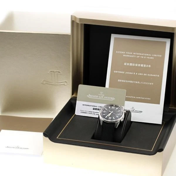 Jaeger LeCoultre — Jaeger-LeCoultre Polaris Q9068671 42mm SS Black Dial Automatic Date Watch #C1561