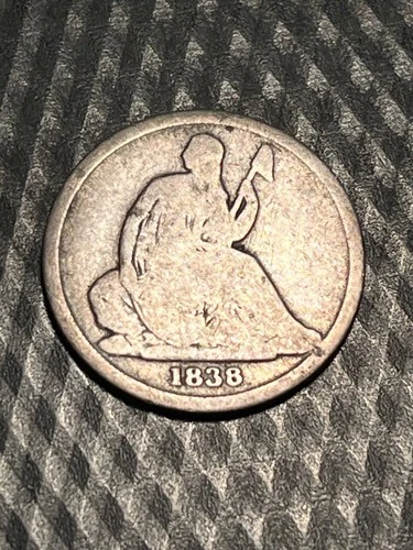 1838-O Type 1 Liberty Seated Dime in AG #DD