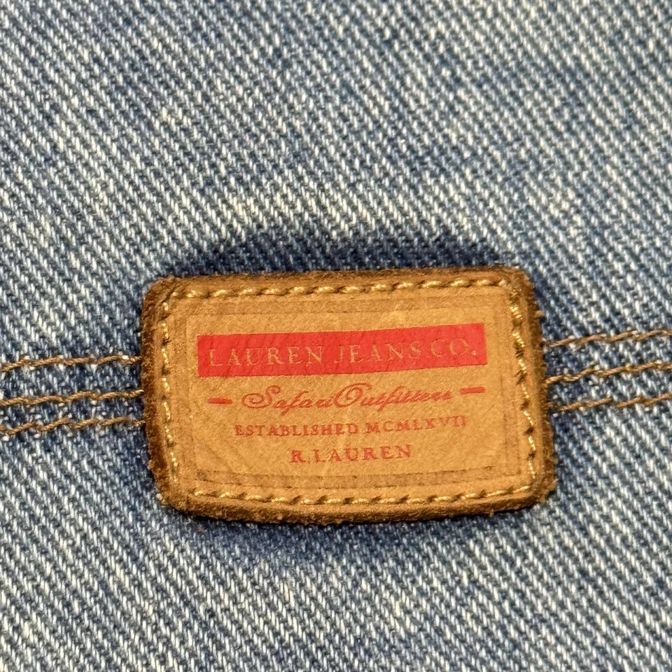 Lauren Jeans Co Ralph Lauren Denim Chore Jacket Safari Outfitters Women's Small - Image 3 of 4