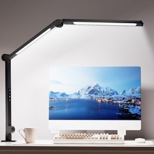 LED Desk Lamp with Clamp, Architect Dual Light  Black