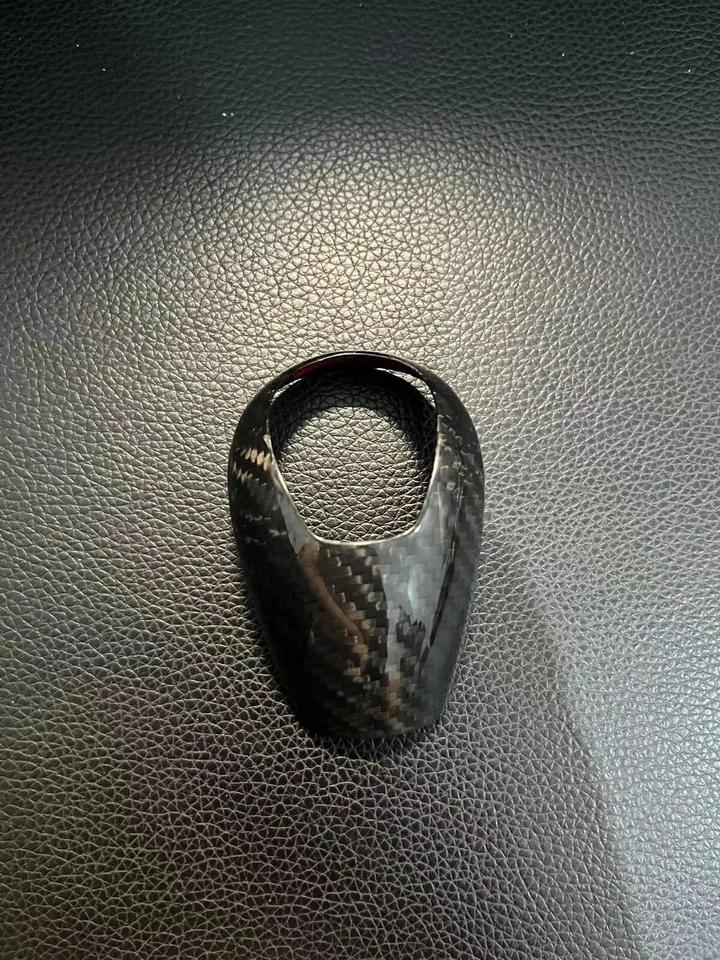 Real Carbon Fiber Gear Shift Knob Cover Fit for BMW M3 M5 M6 E90 E60 Foto 4 de 4