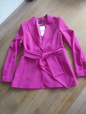 TAIFUN Damen Jacke Anzugjacke Blazer Revers Langarm magenta Gr. 38 Neu