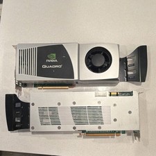 NVIDIA Quadro Graphics Cards Lot of 2 Silver Fan Cooling PCI Express