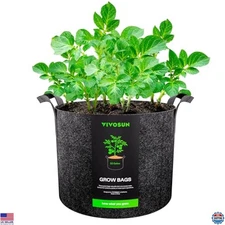 VIVOSUN 50 Gallon Fabric Grow Bag - Durable Plant Pot with Handles for Veggies
