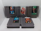 ORIGINAL Nintendo 5 Game Lot. Tested Hoops, Tecmo Bowl, Off Road, Kung Fu, MB/DH