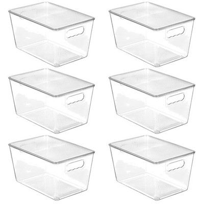 Aufbewahrungsboxen Kunststoff stapelbar Transparent Küchen Bad Ordner