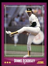 Dennis Eckersley 1988 Score #104 Athletics MLB READ FREE SHIPPING AutographDen