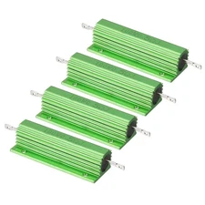 100W 0.5 Ohm Aluminum Shell Resistor, 4 Pack Aluminum Housing Resistor, Green