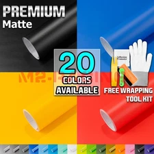 20 Colors Premium Matte Vinyl Wrap Sticker Decal Sheet Bubble Free Air Release
