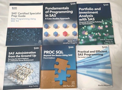 SAS PROGRAMING BOOKS.6 BOOKS NEW.PAPERBACK.