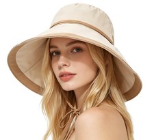 Women Wide Brim UPF 50 Sun Hat UV Protection Beach Fold-Up Outdoor Hat