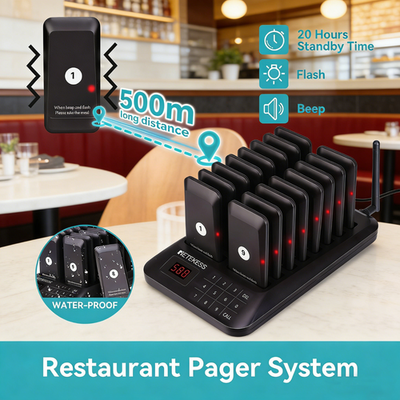 #ad #ad TD157 Restaurant Pager System Long Range 500m Wireless Calling System for Cafe $109.99
