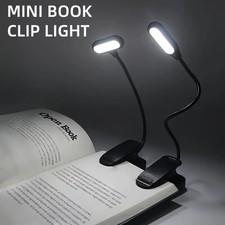 LED Book Light - Battery Powered, Level Adjustable Clip-on Reading Lamp UK
