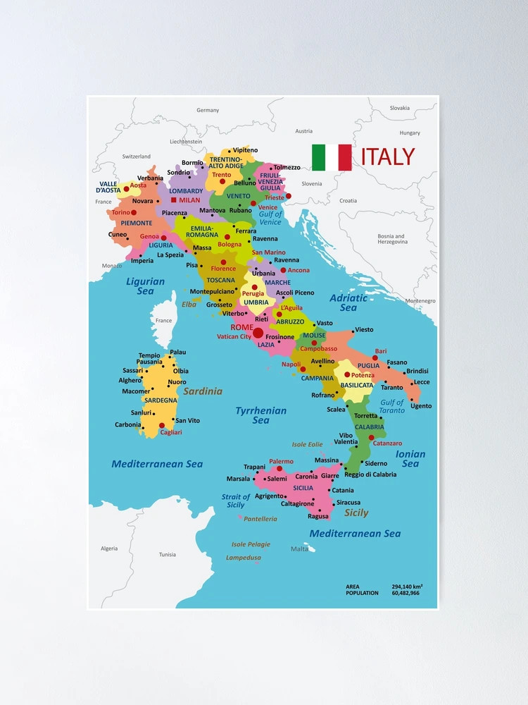 Italian Republic Map Of Italy Republic Planetware