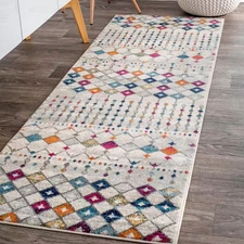 Blythe Modern Moroccan Trellis 3 Ft. X 10 Ft. Multi Runner Rug