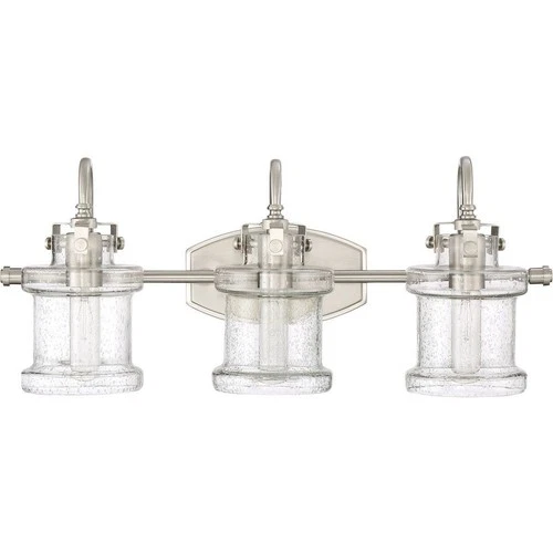 Danbury 3 Light Transitional Bath Vanity - 9.75 Inches high-Brushed Nickel - Picture 2 of 6