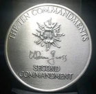 3oz.925 Sterling Silver Second Commandment Coin Made By Sterling Metal Arts Co.