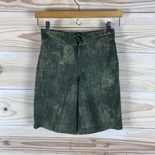 Under Armour Board Shorts Boys 24 Green Camo HeatGear Loose Fit Swim Trunks
