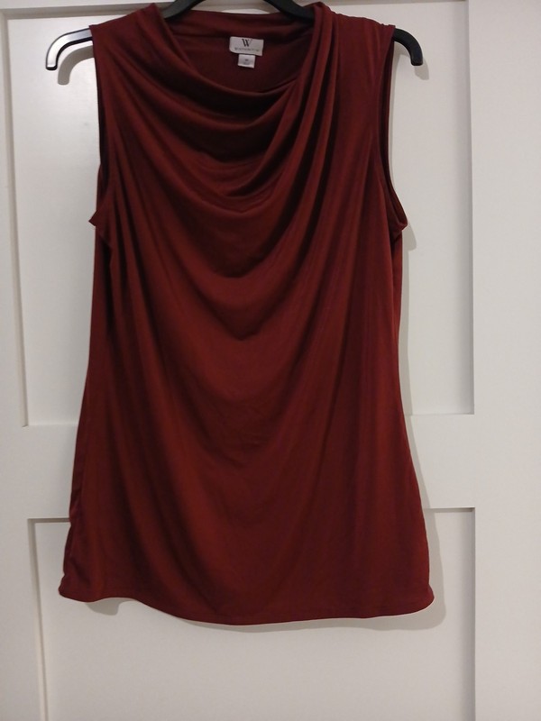 Worthington Women's Medium Plum Sleeveless Blouse