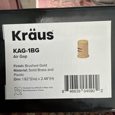 NEW Kraus KAG-1BG Brushed Gold Brass Plastic Air Gap