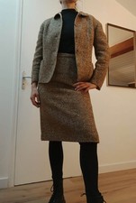 Tailleur vintage original en laine tweed made in Italy