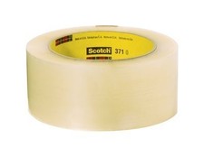 Scotch 371 Industrial Box Sealing Tape, Clear, 48mm x 50m, Sold as 1 Roll