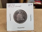 1873 with Arrows Seated Liberty Quarter VF++