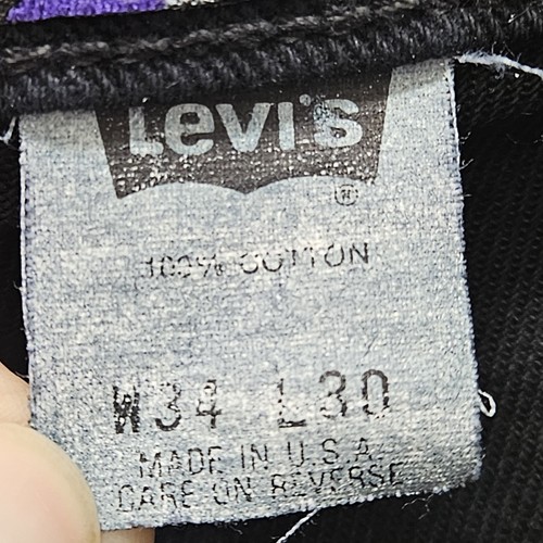 Vtg 90’s Levi Silver Tab Purple Label Baggy Jeans, Size (34x 30) Black 1993 - Picture 11 of 17