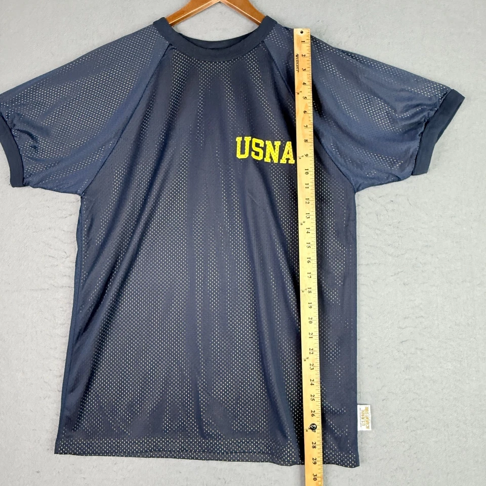 Antigo EUA Camisa Jersey Reversível Naval Academy Store Anos 90 USNA Militar Grande * - Imagem 4 de 4