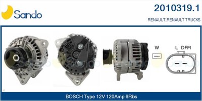 Alternator 2010319.1 SANDO Für RENAULT TRUCKS