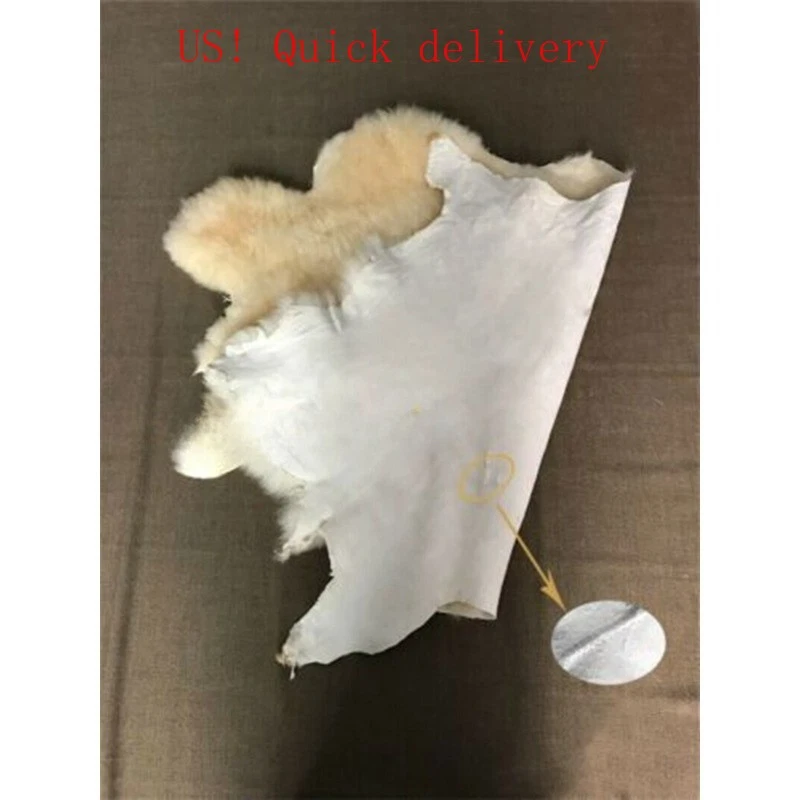 US STOCK 100% Genuine Sheepskin Fluffy Fur Rug 24"*39" Windward Natural Soft Mat - Image 4 of 4