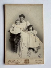 orig. KAB Cabinet Photo Photograph Old Picture Fashion 1897 Potsdam Mother Children