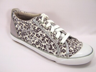 New Coach Barrett Signature Silver Gray Leopard Ocelot Animal