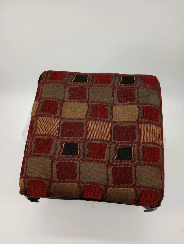 Mid Century Modern Geometric Metal Foot Stool Unbranded - Image 2 of 4