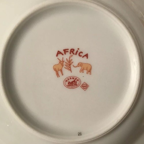Rare Hermes ‘Africa’ Yellow Soup Bowl 22.8cm Diameter Boxed Excellent Condition - Picture 10 of 12