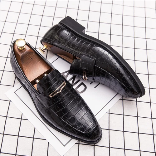 Pointed Toe Loafers Schuhe Herren Business Hochzeit Party Kunstleder Schuhe - Bild 5 von 16