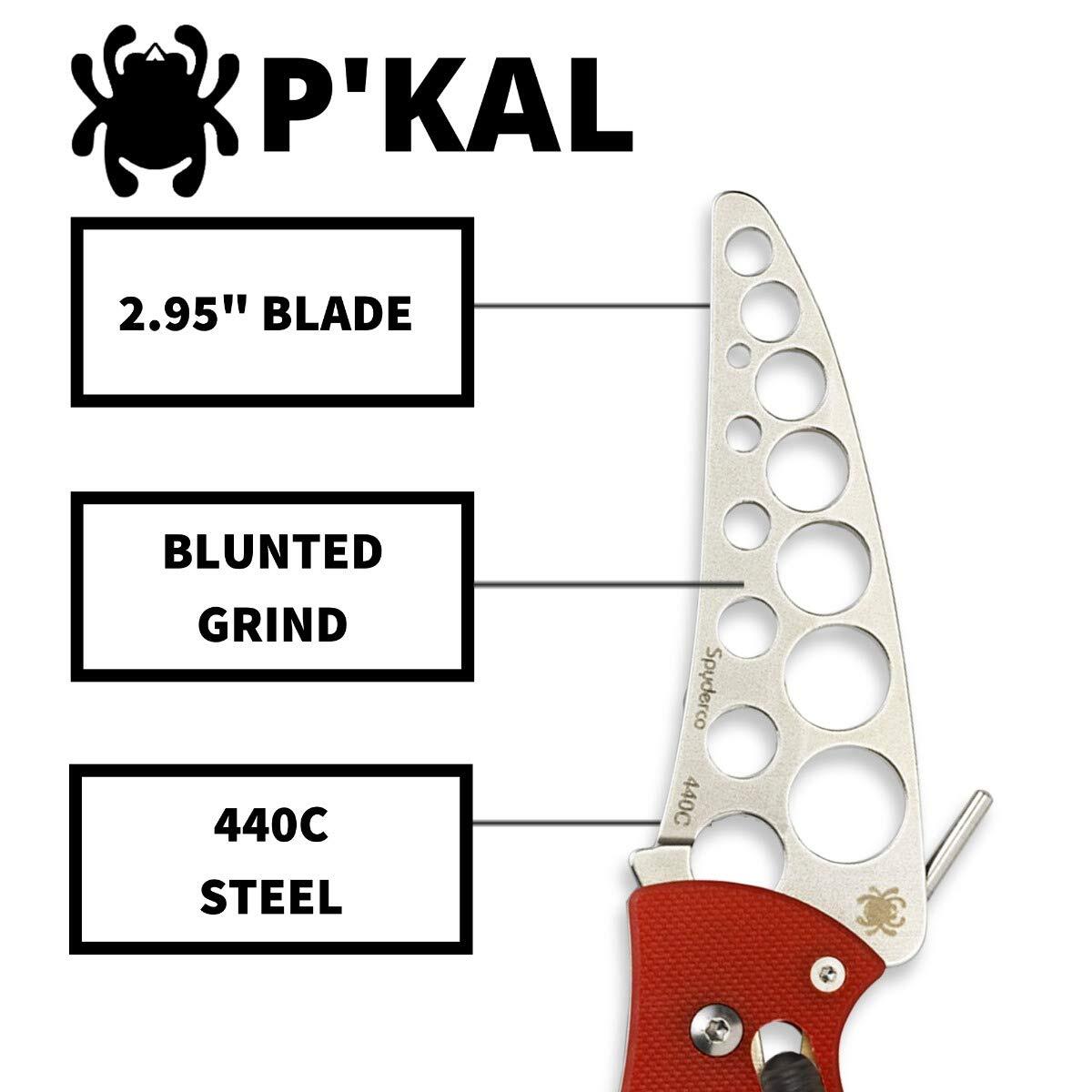 Spyderco P'Kal Trainer Folding, Red G-10 Handles, Blunted Spyderco P'Kal Trainer Folding, Red G-10 Handles, Blunted