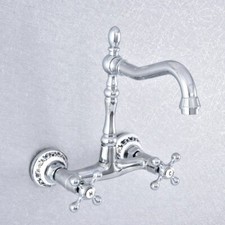 Swivel Spout Polished Chrome Brass Bathroom Sink Faucet Kitchen Mixer Tap 2sf788