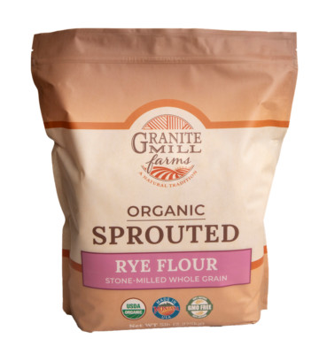 Granite Mill Farms Stone Ground Sprouted Organic Rye Flour, 5 lb