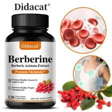 Premium Berberine HCL Extract 500mg Healthy Cholesterol Anti-inflammatory