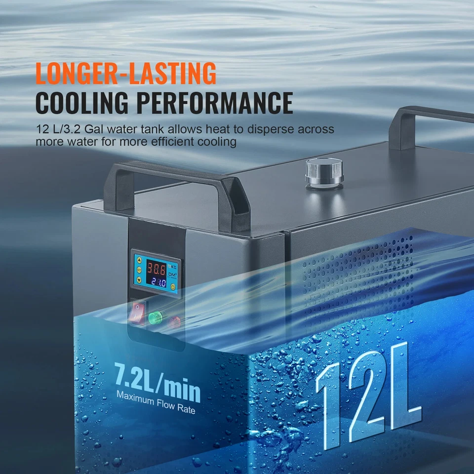 Enfriador de agua industrial - tanque de 12 L, alta capacidad de enfriamiento, uso seguro Foto 4 de 4