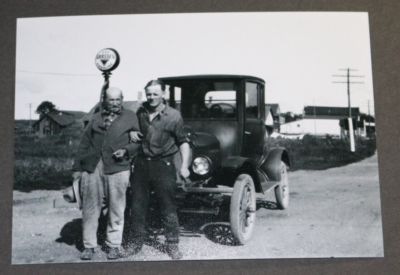 #ad 1920#x27;s Ford Model T w Use Grasses Gasoline sign 5 x 7 photograph Wallace Mich $19.95