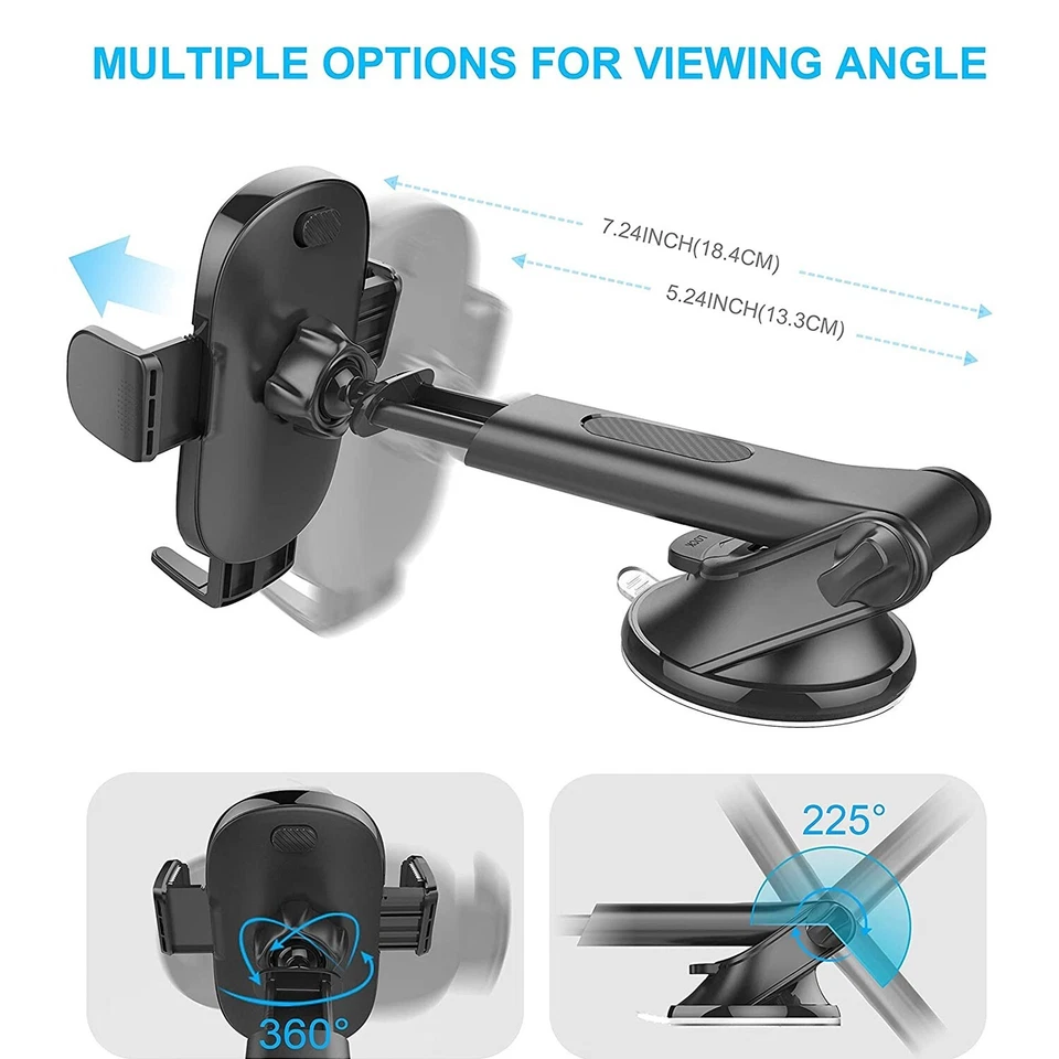 Soporte universal para teléfono móvil de automóvil 360° tablero de instrumentos parabrisas soporte de ventosa Reino Unido Foto 4 de 4