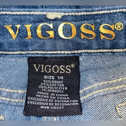 Vigoss Girl’s The Malibu Mid Jean Cuffed Shorts Denim Size 14 - Picture 4 of 4