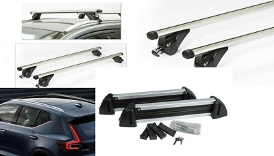 DACHTRÄGER K39 ALUMINIUM VOLVO XC40 MIT SCHIENE + SKITRÄGER 4 PAAR ALU
