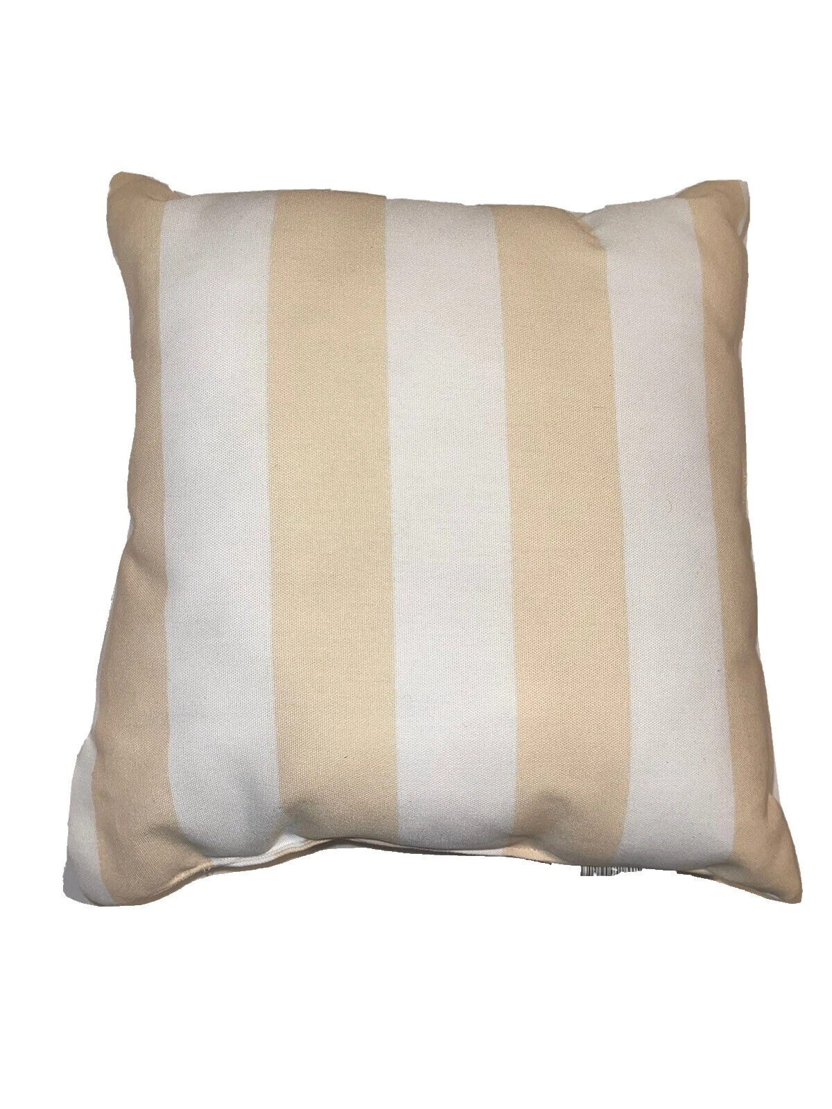 White Striped Square Home Décor Pillows