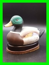 Vintage Porcelain Mallard Duck Hand Painted Very Detailed  2