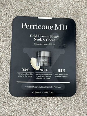 NEW Perricone MD Cold Plasma Plus+ Neck & Chest Broad Spectrum SPF 25 Exp 2026