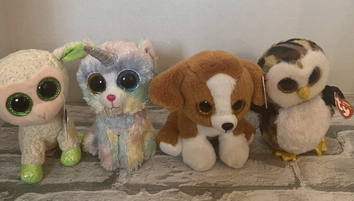 Ty Lot Of Beanie Boo tags . Snicky , LaLa, Owliver, No tag Heather